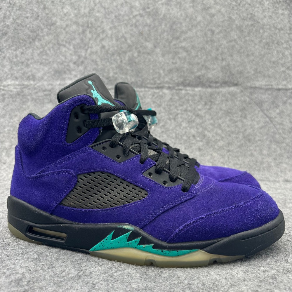 Nike Air Jordan 5 Retro Mens 11 Purple Black Alternate Grape Suede Sneakers
